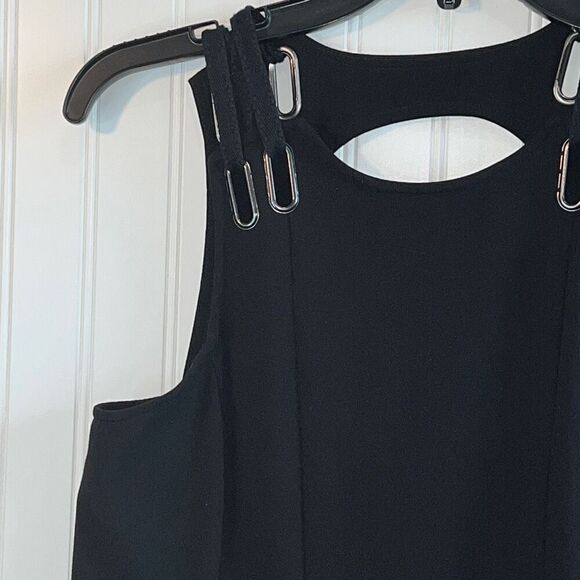 Free People Sleeveless Dress Women's XSmall Black Round Neck Open Back Classic - Picture 2 of 11